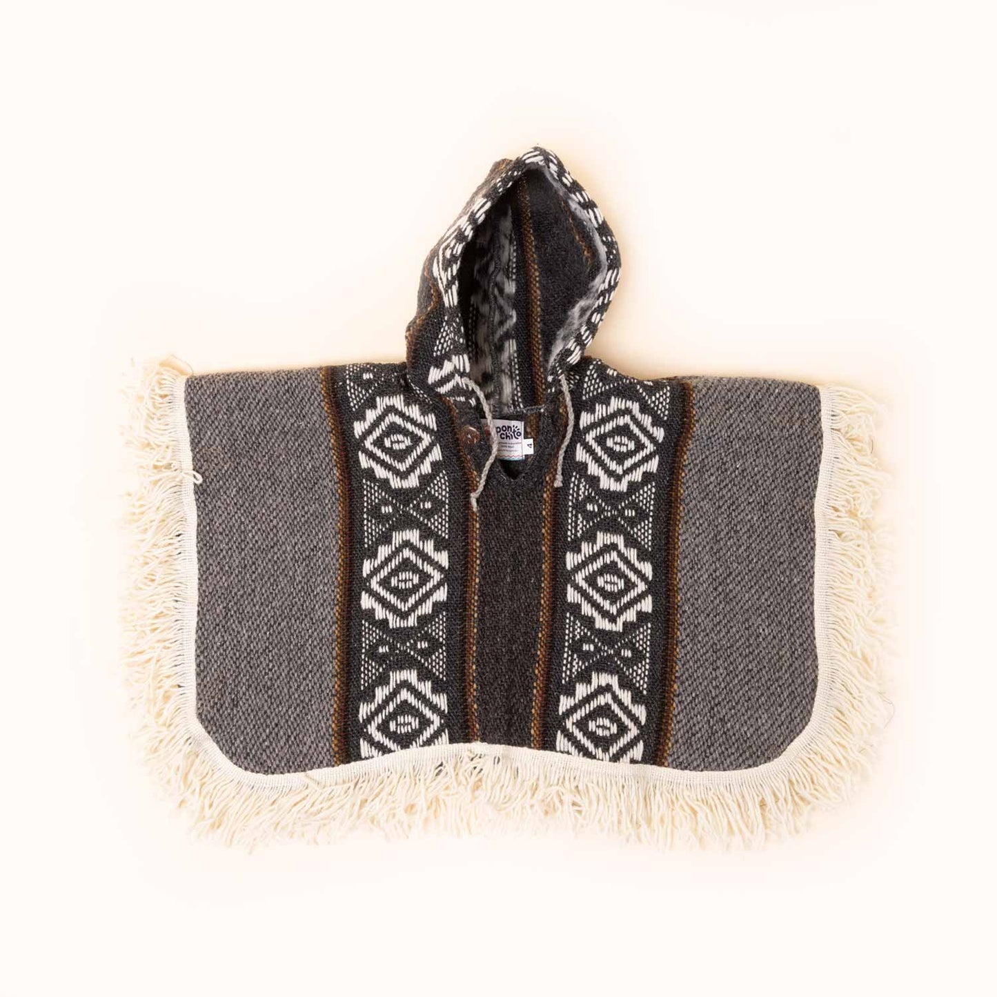 Sheep Wool Poncho - Noche