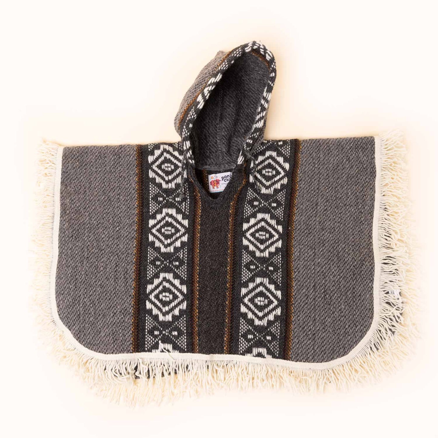 Sheep Wool Poncho - Noche