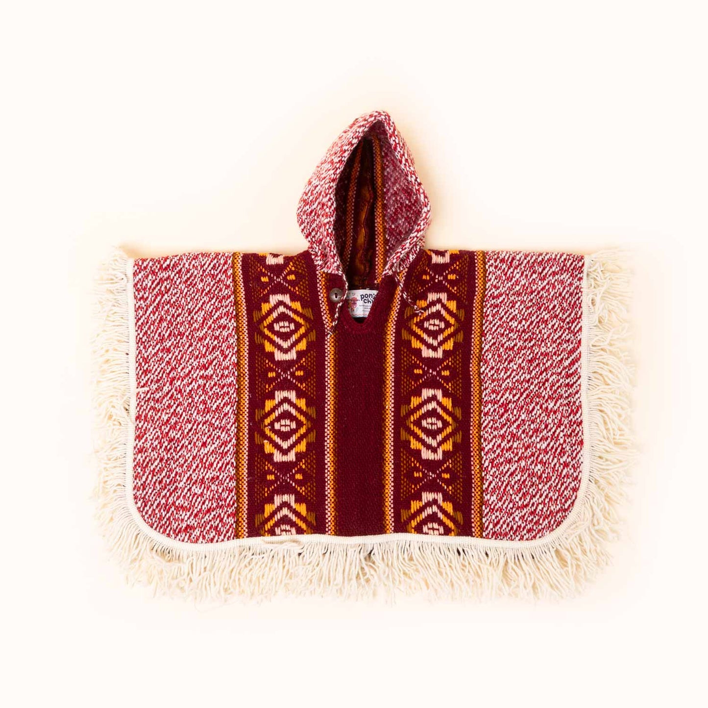 Sheep Wool Poncho - Rojo